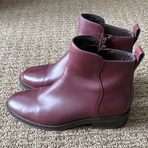 Cole Haan Maroon Ankle Booties